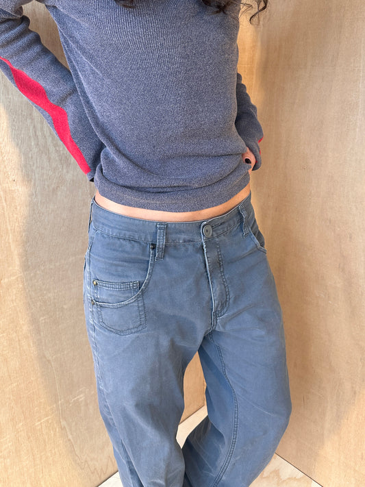90s Washed Grey Straight Leg Cotton Cargo Chinos – Giordano - W30" L33"