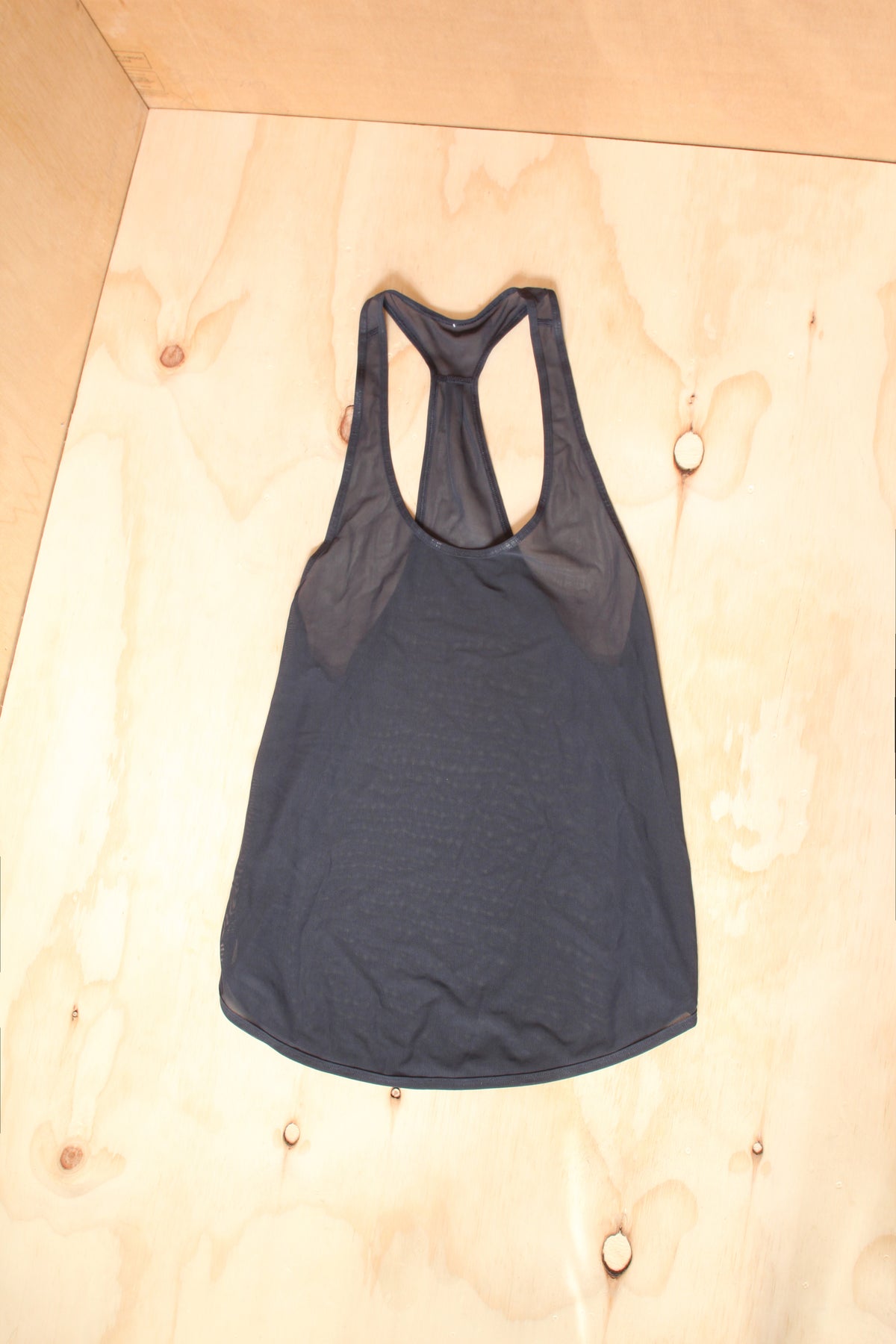 Early 2000's Black Sheer Mesh Racerback Tank – Size 8-10 AU