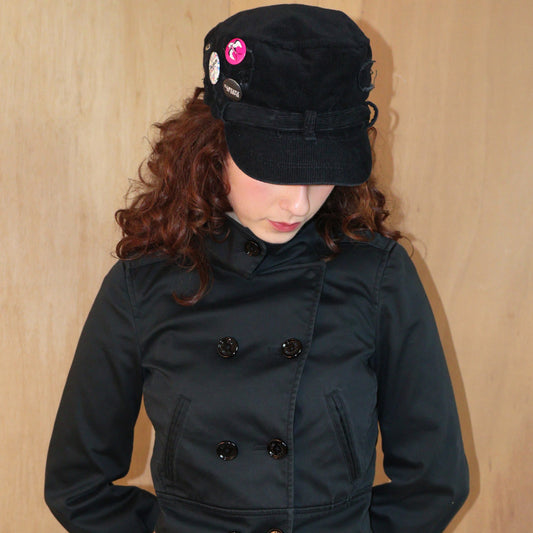 Y2K Black Cropped Military Jacket – Armani Exchange – Size XS
