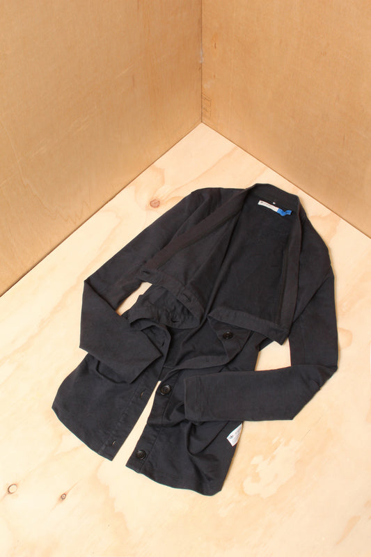 Early 2010s Dark Grey Draped Waterfall Cardigan Jacket Adidas – Size 8