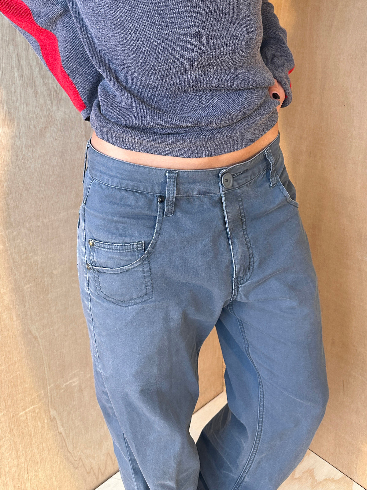 90s Washed Grey Straight Leg Cotton Cargo Chinos – Giordano - W30" L33"