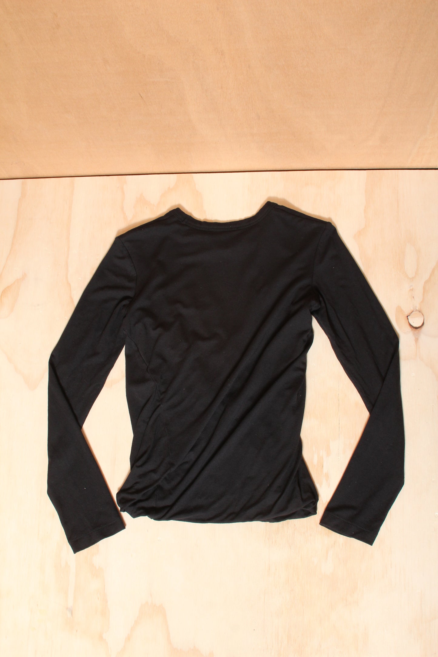 Alexander Wang Early 2010s Black Double Layered Side Ruched Top – Size S