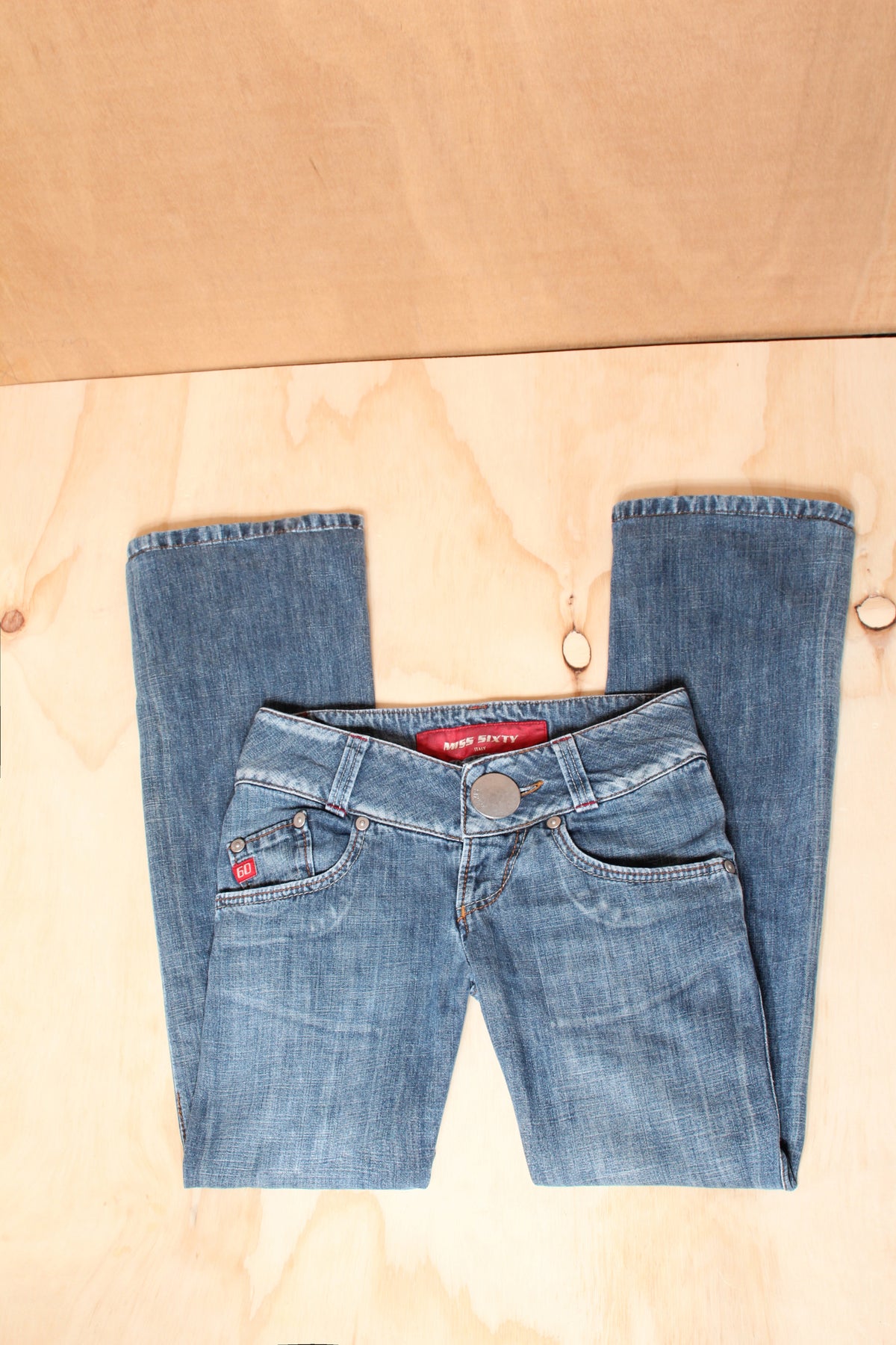 Miss Sixty Y2K Blue Low Rise Straight Leg Slim Jeans – Size W28