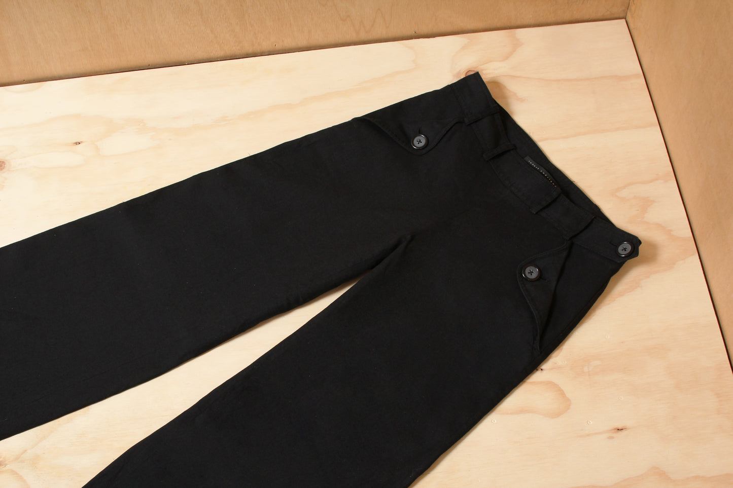 Robert Rodriguez Utility Button Up Rob Pant Early 2000s Black Low Rise Wide Leg Pant – Size 8 AU