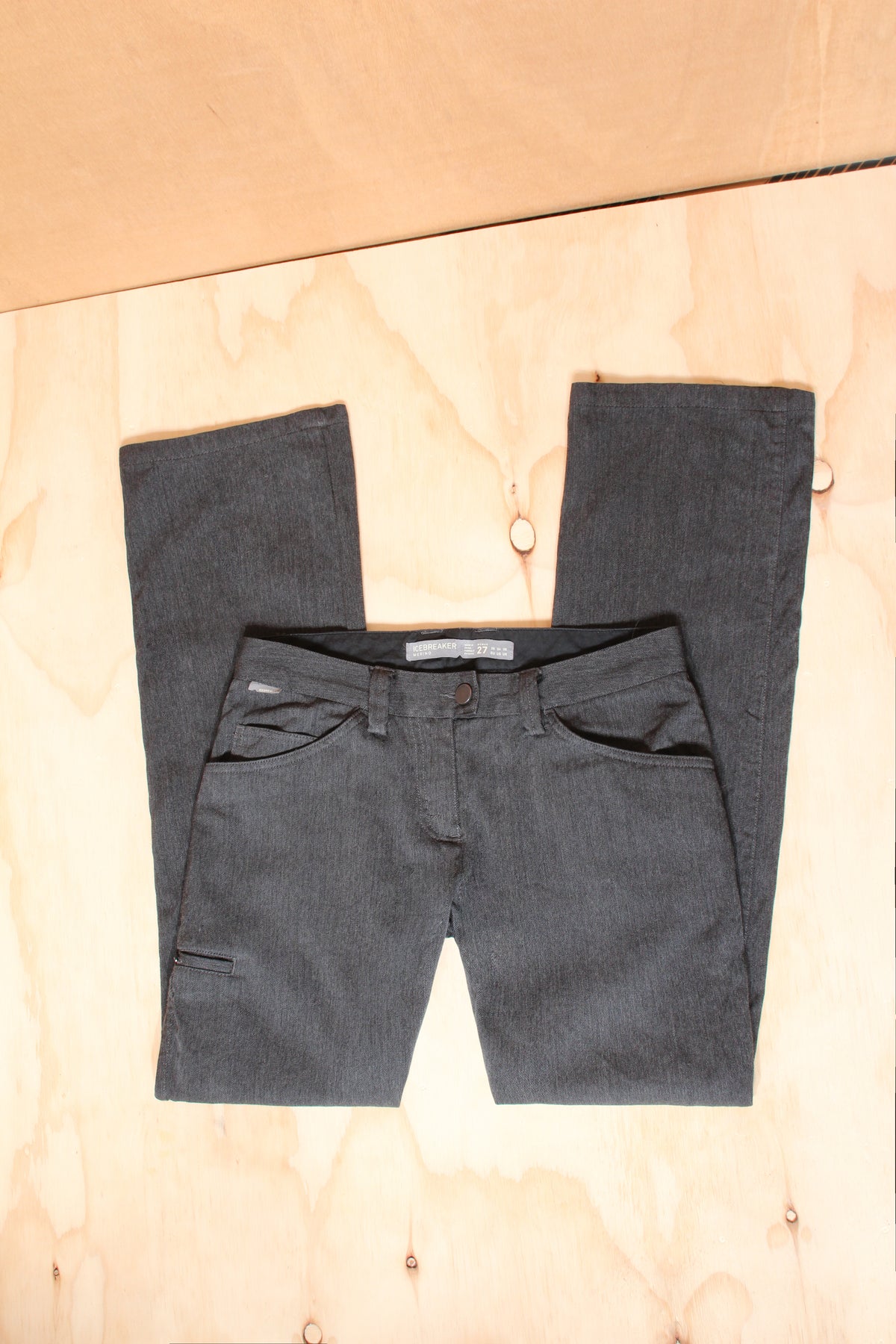 90s Grey Merino Wool Low Rise Multi Pocket Pants – Size W27 / Fits Best 6-8