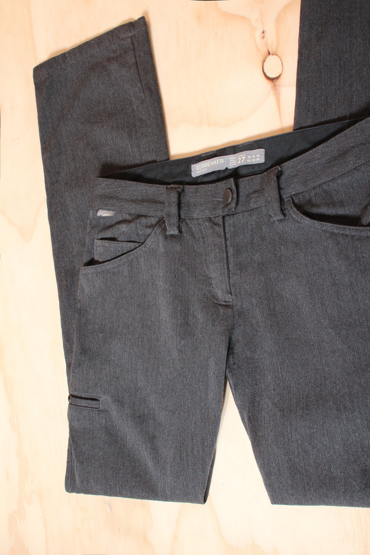 90s Grey Merino Wool Low Rise Multi Pocket Pants – Size W27 / Fits Best 6-8